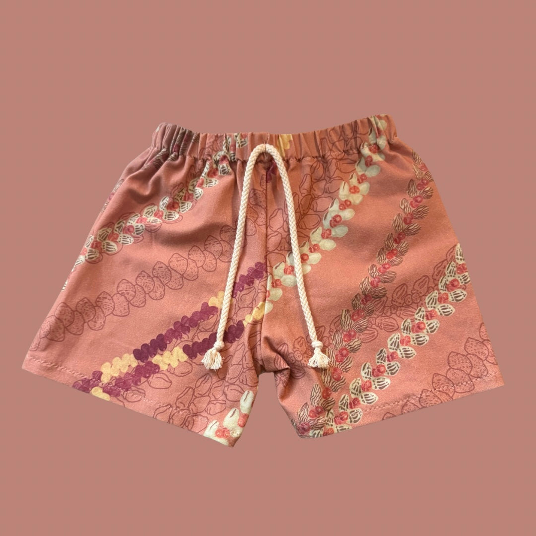 Everyday Keiki Shorts -Niihau Shell Lei
