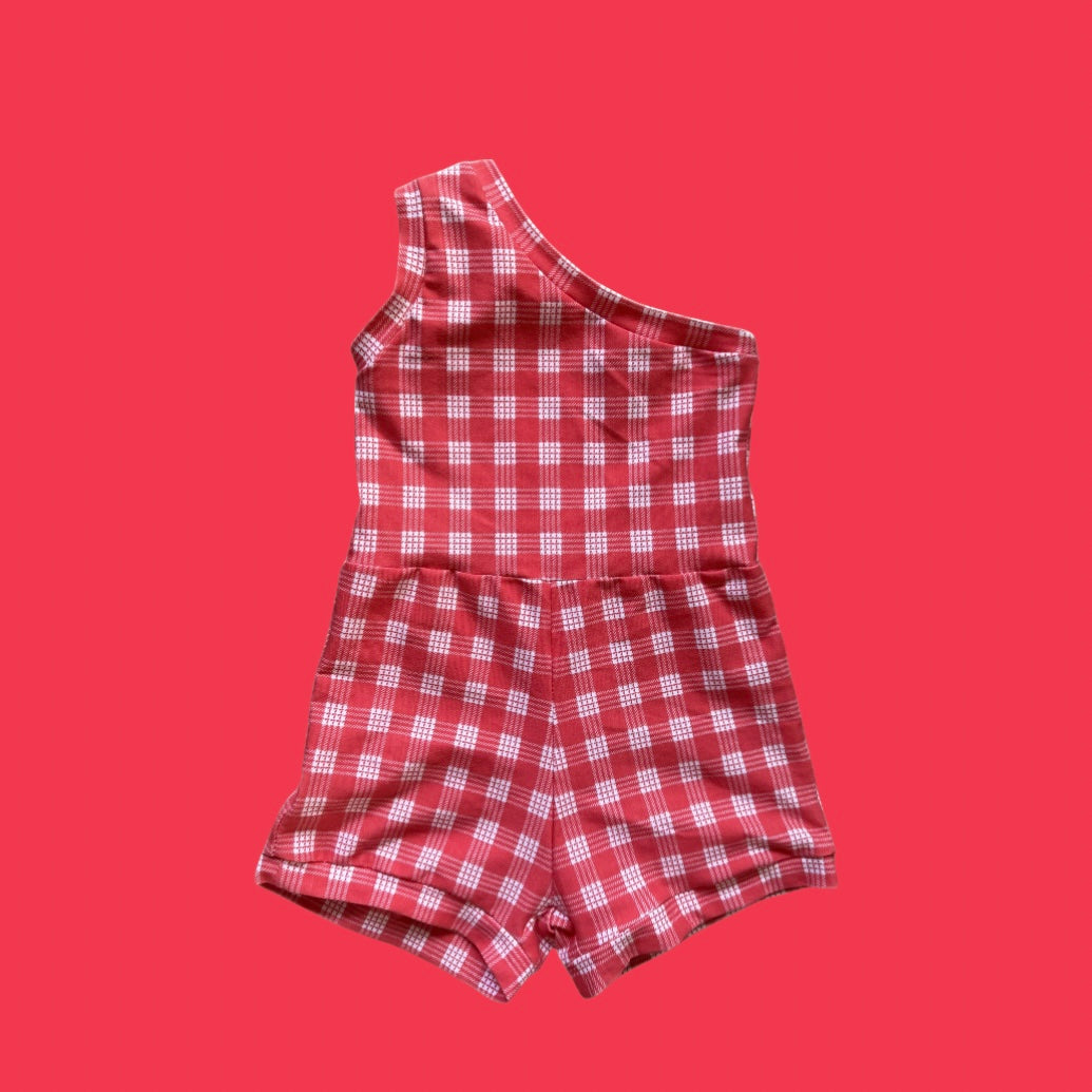 LHC Romper - Red Palaka