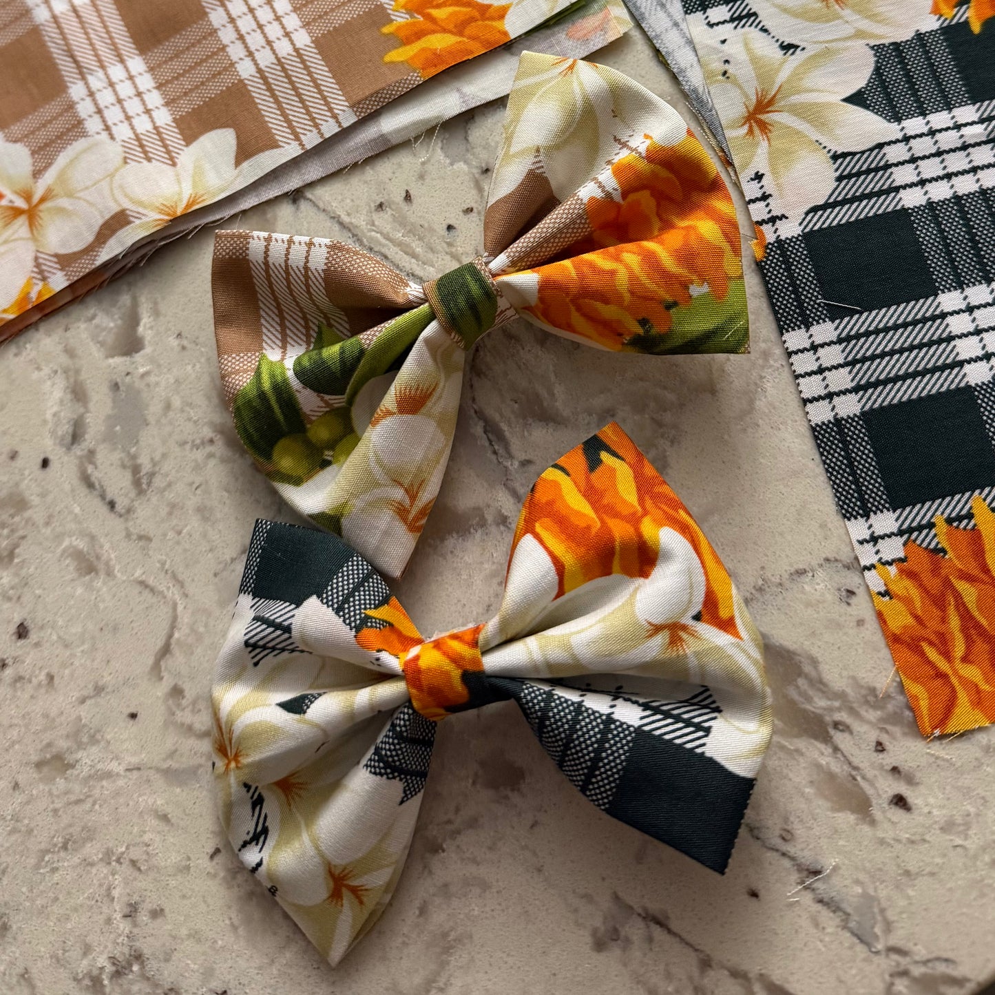 Floral Palaka Hair Clip Bow