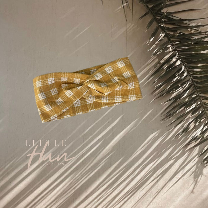 Adult Headwrap - Yellow Palaka