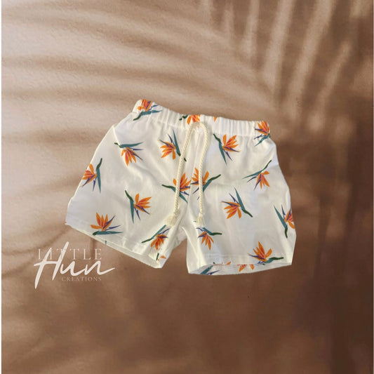 Everyday Keiki Shorts - Bird of Paradise