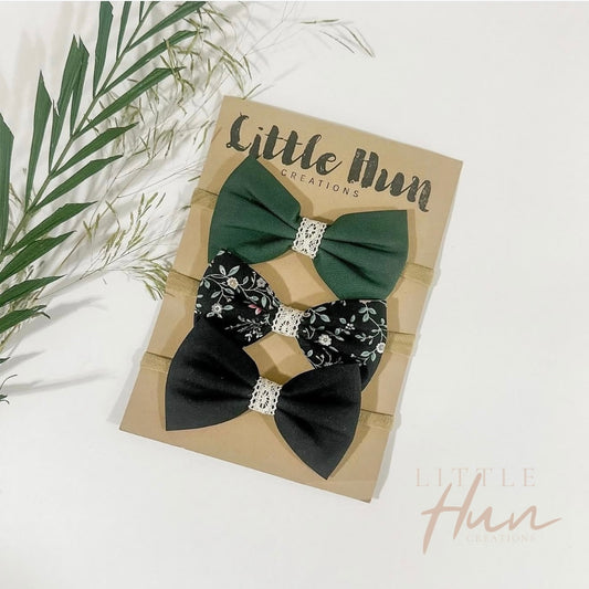 Keiki Nylon Headwrap - Forest Set